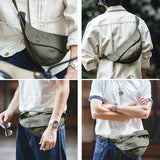 Retro Outdoor Cap Deck Bag Multi Functional & Stylish Letter Print Design - Low Angle