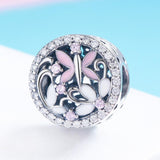 925 Sterling Silver Dragonfly Bead Pendant For Diy Bracelets & Necklaces - Side View