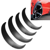 4 Pcs Car Universal Fender Flares Wheel Eyebrow Black Not Painted Wheel Eyebrow - Top-Down View