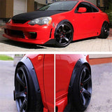 4 Pcs Car Universal Fender Flares Wheel Eyebrow Black Not Painted Wheel Eyebrow - Rear View