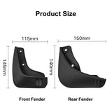 For Kia Picanto 2011-2018 4Pcs / Set Car Auto Soft Plastic Splash Flaps Fender Guard