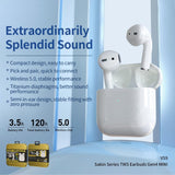 True Wireless Stereo Bluetooth Earphones - V59 Mini Bounty Series - 45-Degree Angle