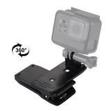 360 Degree Rotating Backpack Mount for Gopro Insta360 Dji Action Cameras - Front View