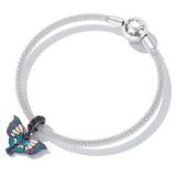 925 Sterling Silver Artistic Butterfly Pendant For Diy Bracelets & Necklaces - Rear View