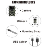 Waterproof Hunting Trail Camera With Night Vision - 8Mp 120 Degree Wide Angle 110 Degree Pir Sensor