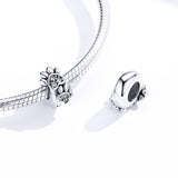 925 Sterling Silver Animal Footprint Beads For Diy Bracelets - Close-Up Angle