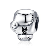925 Sterling Silver Beaded Diy Boxing Bracelet - Front View