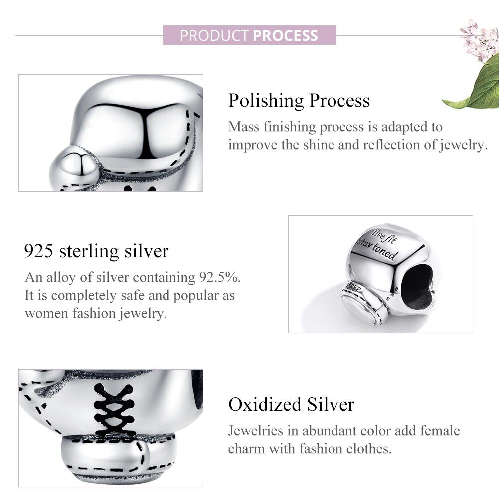 925 Sterling Silver Beaded Diy Boxing Bracelet