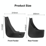 For Buick Encore 2013-2019 4Pcs / Set Car Auto Soft Plastic Splash Flaps Fender Guard - Top-Down View