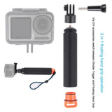 Adjustable Diving Buoyancy Stick for Dji Action with Hand Grip and Anti-lost Strap - Rear View