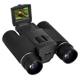 10x25 Zoom Binocular Telescope with Hd Digital Camera and 1.5 Lcd Screen - Black - Front View