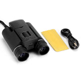 10x25 Zoom Binocular Telescope with Hd Digital Camera and 1.5 Lcd Screen - Black - 45-Degree Angle
