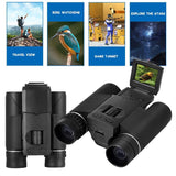 10x25 Zoom Binocular Telescope with Hd Digital Camera and 1.5 Lcd Screen - Black - Close-Up Angle