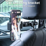 25mm Ballhead Car Seat Mount for Action Cameras with Phone Clamp and Anti-lost Case - Top-Down View