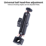 25mm Ballhead Car Seat Mount for Action Cameras with Phone Clamp and Anti-lost Case - Close-Up Angle