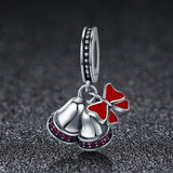 925 Sterling Silver Christmas Wind Chime Pendant - Side View