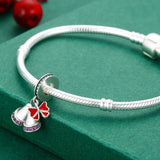 925 Sterling Silver Christmas Wind Chime Pendant - Rear View