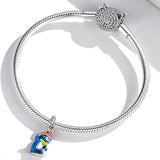 925 Sterling Silver Ski Penguin Pendant For Diy Bracelets & Necklaces - Close-Up Angle