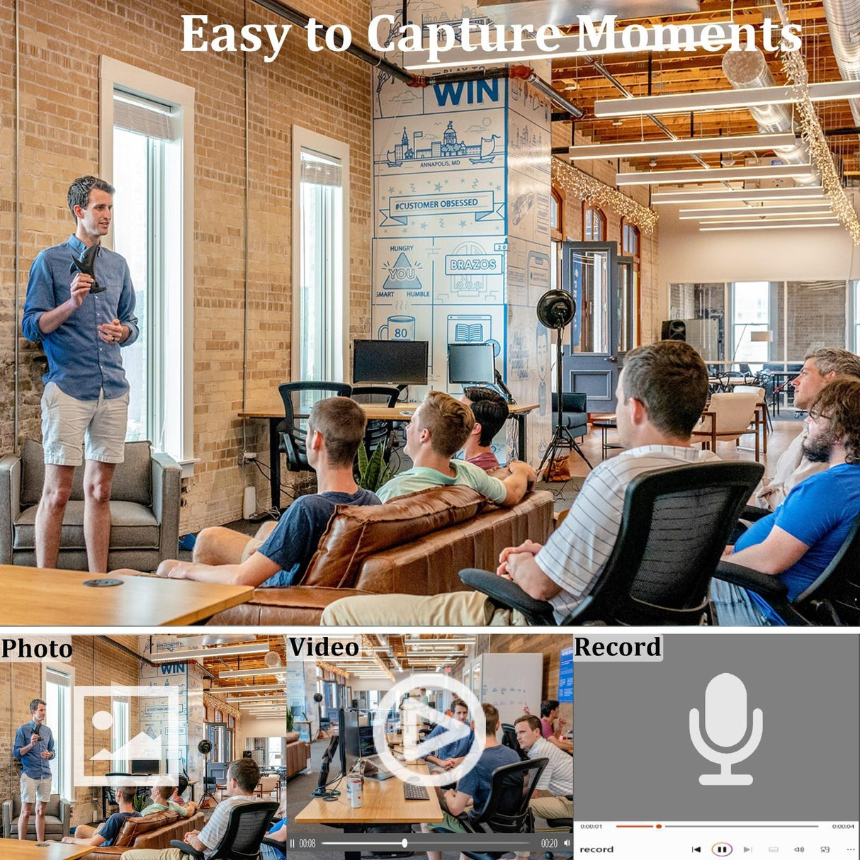 Professional 1080P Hd Action Camcorder - Black