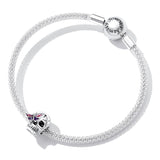 925 Sterling Silver Retro Skull Beads For Diy Bracelets & Necklaces - Close-Up Angle