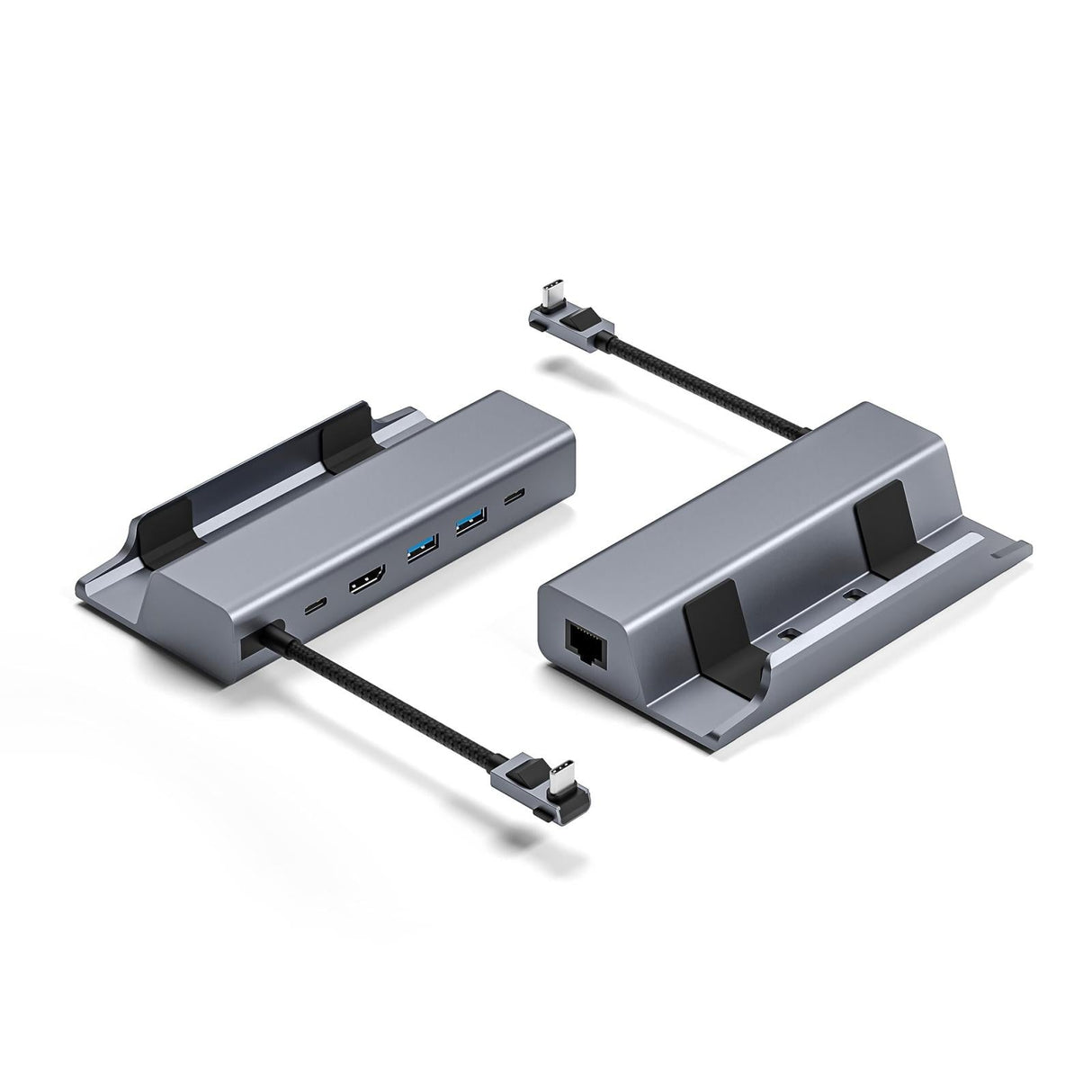 6-in-1 Docking Station for Steam Deck with Hdmi Rj45 Usb 3.0 Usb-c Pd 100w