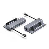 6-in-1 Docking Station for Steam Deck with Hdmi Rj45 Usb 3.0 Usb-c Pd 100w - Side View