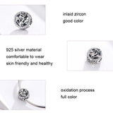 925 Sterling Silver Rose Beads For Diy Jewelry Accessories - Side View