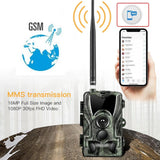Waterproof Hunting Trail Camera With Night Vision - 120 Degree Pir Angle - Side View