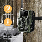 Waterproof Hunting Trail Camera With Night Vision - 120 Degree Pir Angle