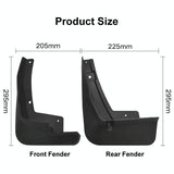 For Toyota Avanza 2022 4Pcs / Set Car Auto Soft Plastic Splash Flaps Fender Guard - Top-Down View