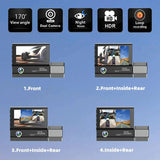 1080p Hd Multi-language Driving Recorder with 3 Lenses - Extra Image