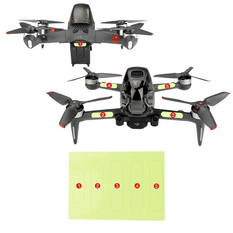 2-pack Luminous Night Flight Stickers for Dji Fpv Drone
