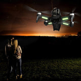 2-pack Luminous Night Flight Stickers for Dji Fpv Drone - Rear View