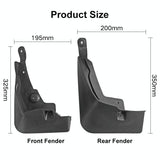 For Toyota Rav4 2019 4Pcs / Set Car Auto Soft Plastic Splash Flaps Fender Guard - Top-Down View
