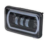 5 Inch 30W Dc 10 - 30V 7200Lm Ip67 Car Led Turn Signal / Headlight With Angel Eyes - Front View