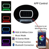 5 Inch 30W Dc 10 - 30V 7200Lm Ip67 Car Led Turn Signal / Headlight With Angel Eyes - Rear View