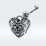 925 Sterling Silver Retro Heart Beaded Bracelet - Side View