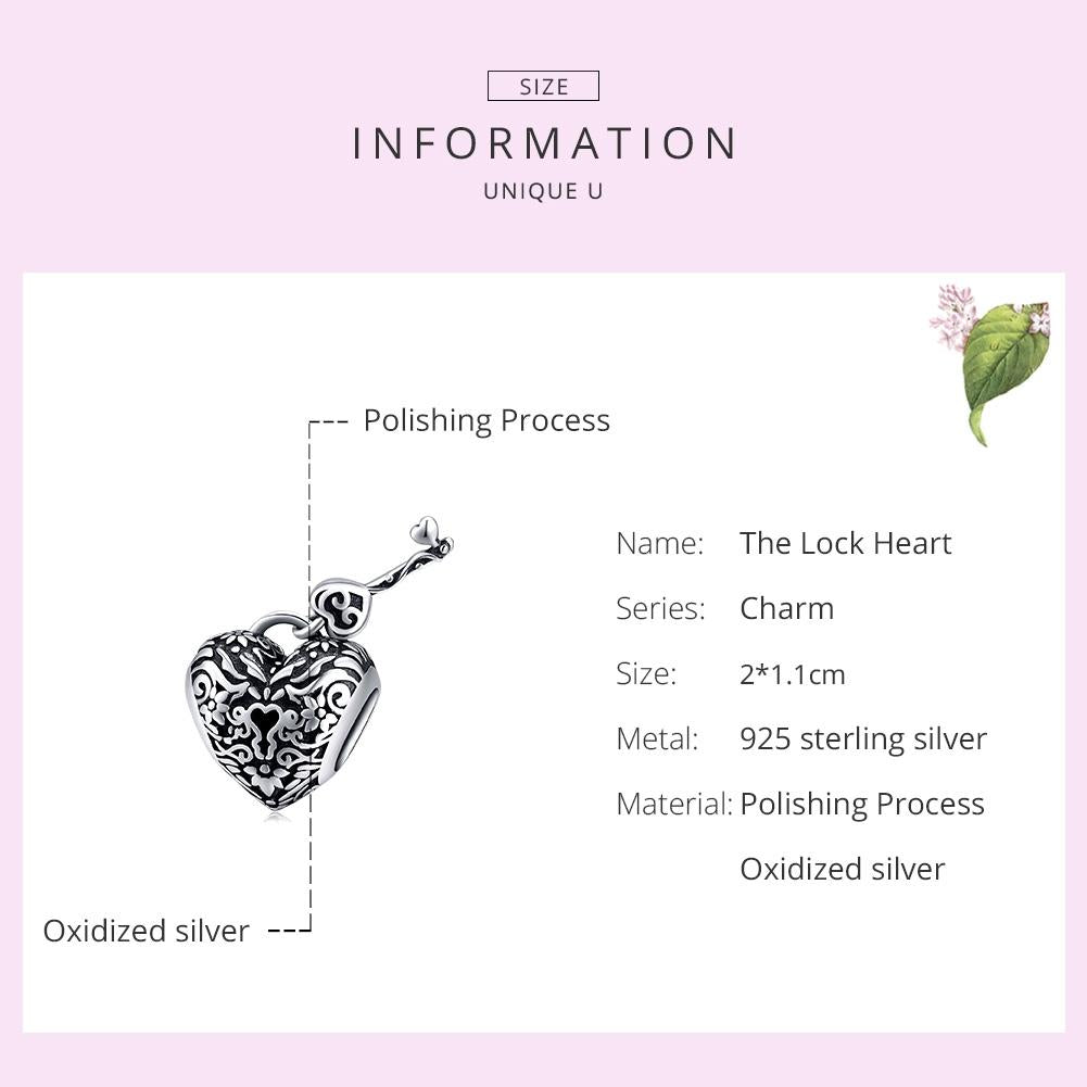 925 Sterling Silver Retro Heart Beaded Bracelet
