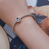 925 Sterling Silver Corgi Puppy Bracelet Beads - Rear View