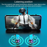 Wireless Bluetooth Earphones with Magnetic Charging Case & Digital Display - Top-Down View