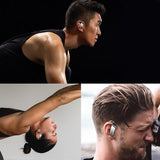 Wireless Bluetooth Earphones with Magnetic Charging Case & Digital Display - Close-Up Angle