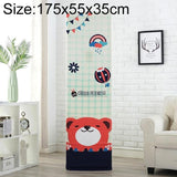 Vertical Cabinet Air Conditioning Dust Cover - All-inclusive Fabric - Dark Grid Bear - 175x55x35cm