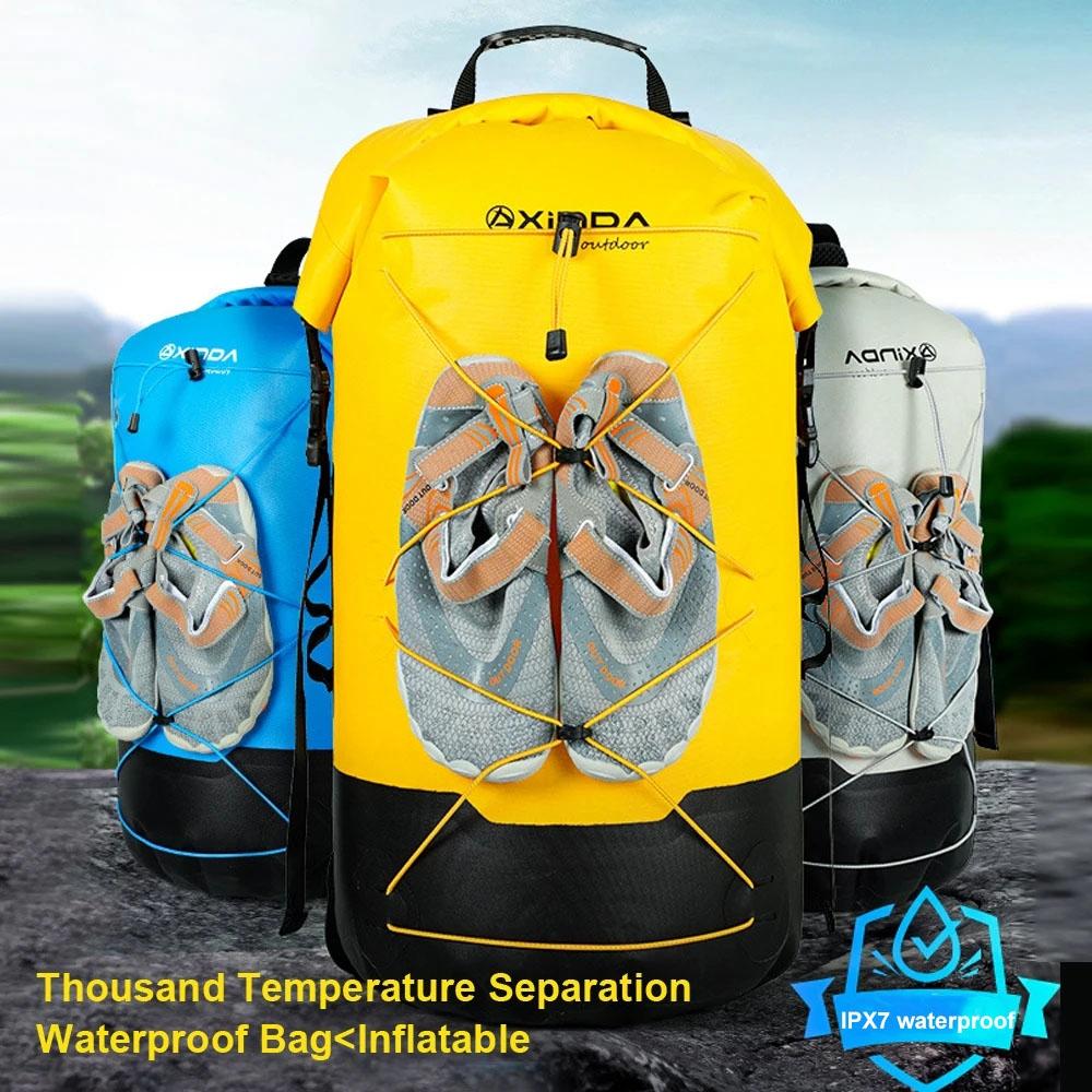 Waterproof Outdoor Stream Tracing Backpack Black 16L - Light Grey-26L