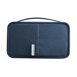 Waterproof Travel Document Bag Black Large - Navy Blue Small - Front View