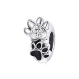 925 Sterling Silver Pet Imprint Beads For Diy Bracelets & Necklaces