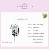 925 Sterling Silver Pet Imprint Beads For Diy Bracelets & Necklaces - Top-Down View