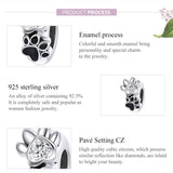 925 Sterling Silver Pet Imprint Beads For Diy Bracelets & Necklaces - 45-Degree Angle