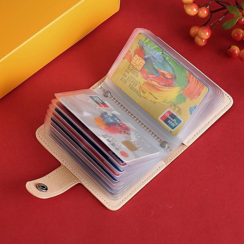 Festive Cartoon Snap Anti Degaussing Card Holder Lucky Change Id Storage Bag - Red