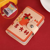 Festive Cartoon Snap Anti Degaussing Card Holder Lucky Change Id Storage Bag - Red - Extra Image