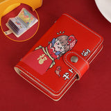 Festive Cartoon Snap Anti Degaussing Card Holder Lucky Change Id Storage Bag - Red - Extra Image